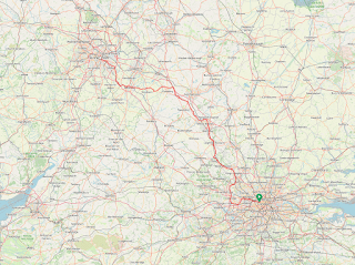 Map showing the route of the Grand Union Canal